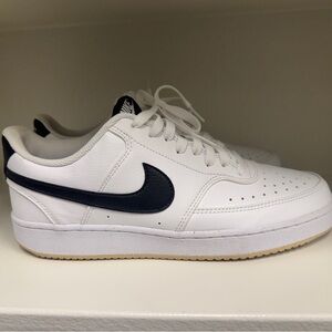 Nike Court Vision Men's White and Black Low-Top